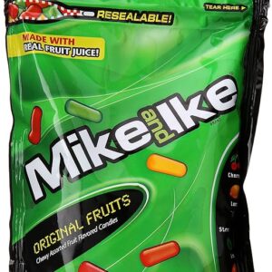 Mike & Ike Assorted Fruit Original Chew Candies, 10 oz