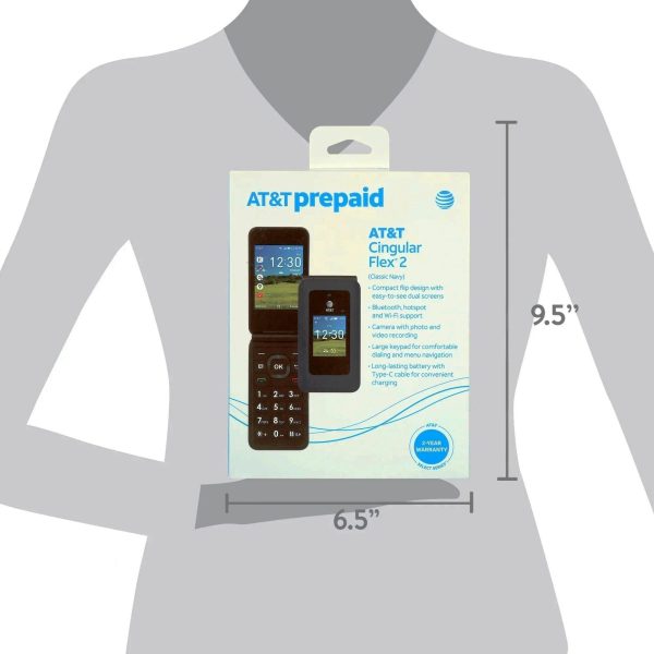 AT&T Cingular Flex 2, 4GB, Classic Navy - Prepaid Phone [Locked to AT&T] No Contract Month to Month - Image 4