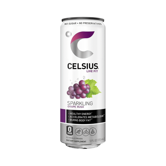 Celsius Live Fit Sparkling Grape Rush Energy Drink 12 Fl Oz Celsius Live Fit Sparkling Grape Rush Energy Drink 12 Fl Oz