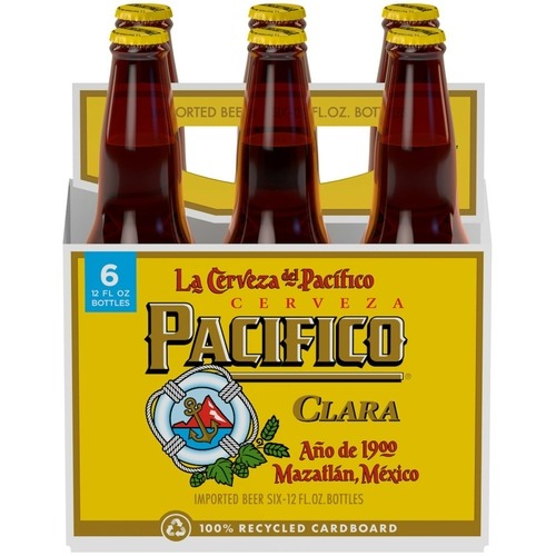 Pacifico Clara Mexican Lager Beer Bottles