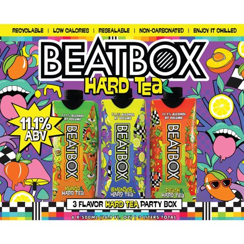 Beatbox hard tea variety pack 500ml x 6