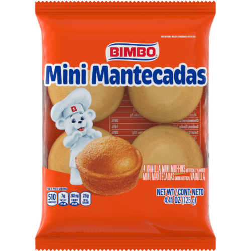 Bimbo mini mantecadas vanilla muffins 4 count 4 41 oz