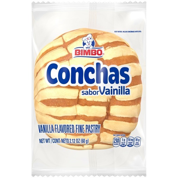 Bimbo vanilla conchas sabor fine pastry