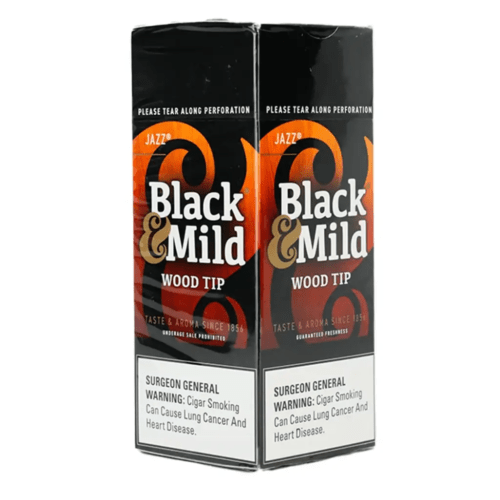 Black mild jazz cigars wood tip box