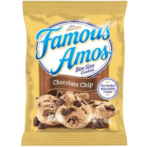 Famous amos chocolate chip bite size cookies 56g