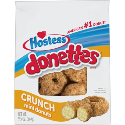 Hostess donettes crunch mini donuts 9 5 oz bag