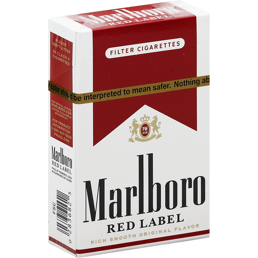 Marlboro cigarettes filter red label