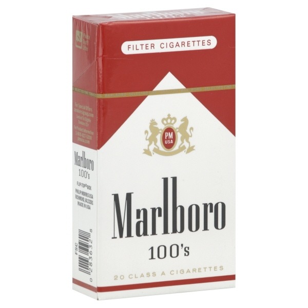 Marlboro filter cigarettes 100s flip top box