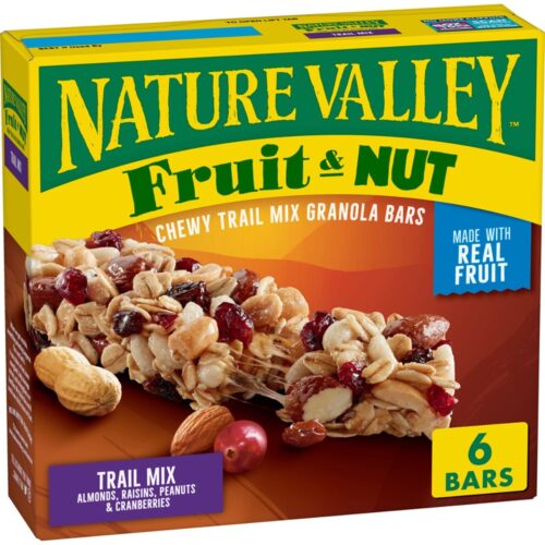 Nature valley fruit nut trail mix chewy granola bar