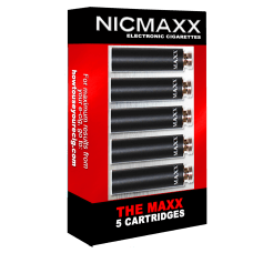 Nicmaxx the flavored five pack e cig cartridges
