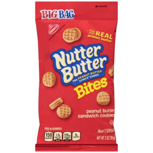 Nutter butter bites cookies sandwich peanut big bag