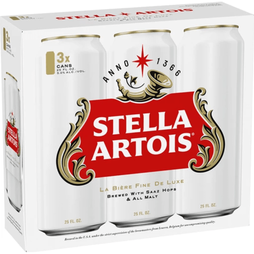 Stella artois 25 oz 3 pack can Stella artois 25 oz 3 pack can