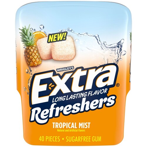 Extra Refreshers Gum, Sugarfree, Tropical Mist Extra Refreshers Gum, Sugarfree, Tropical Mist