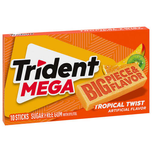 Trident Gum Mega Tropical Twist 10 Sticks