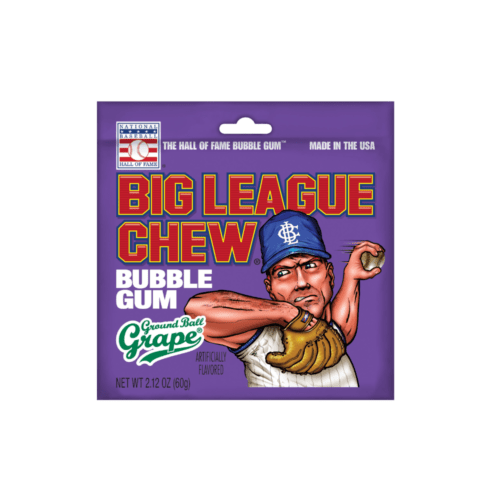 Big league chew bubble gum ground ball grape