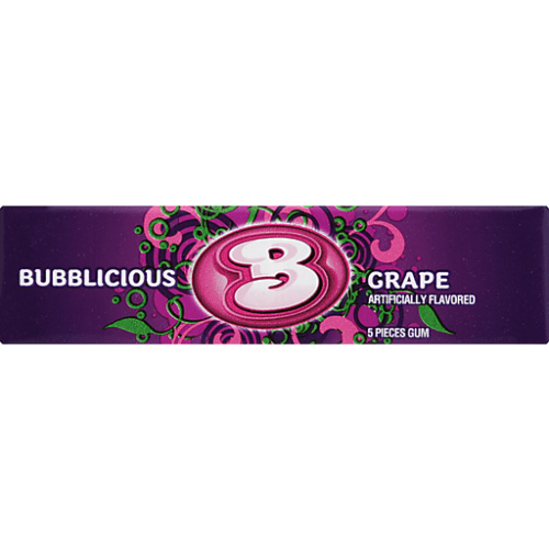 Bubblicious gonzo grape bubble gum 5 piece