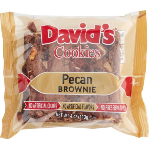 Davids cookies individually wrapped pecan brownie 4 oz 48case