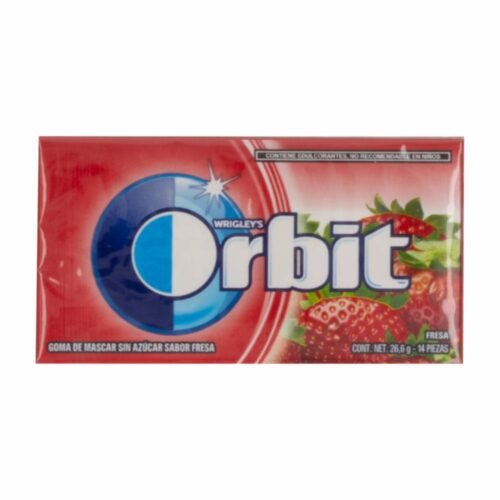 Orbit gum strawberry sugar free chewing gum single pack 14 piece