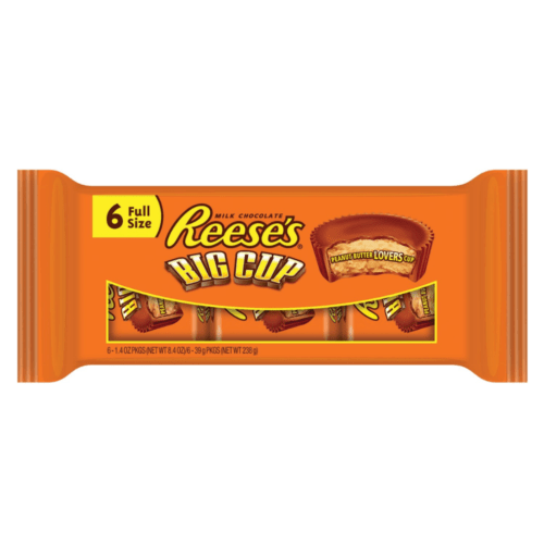 Reeses big cup milk chocolate king size peanut butter cups candy pack Reeses big cup milk chocolate king size peanut butter cups candy pack