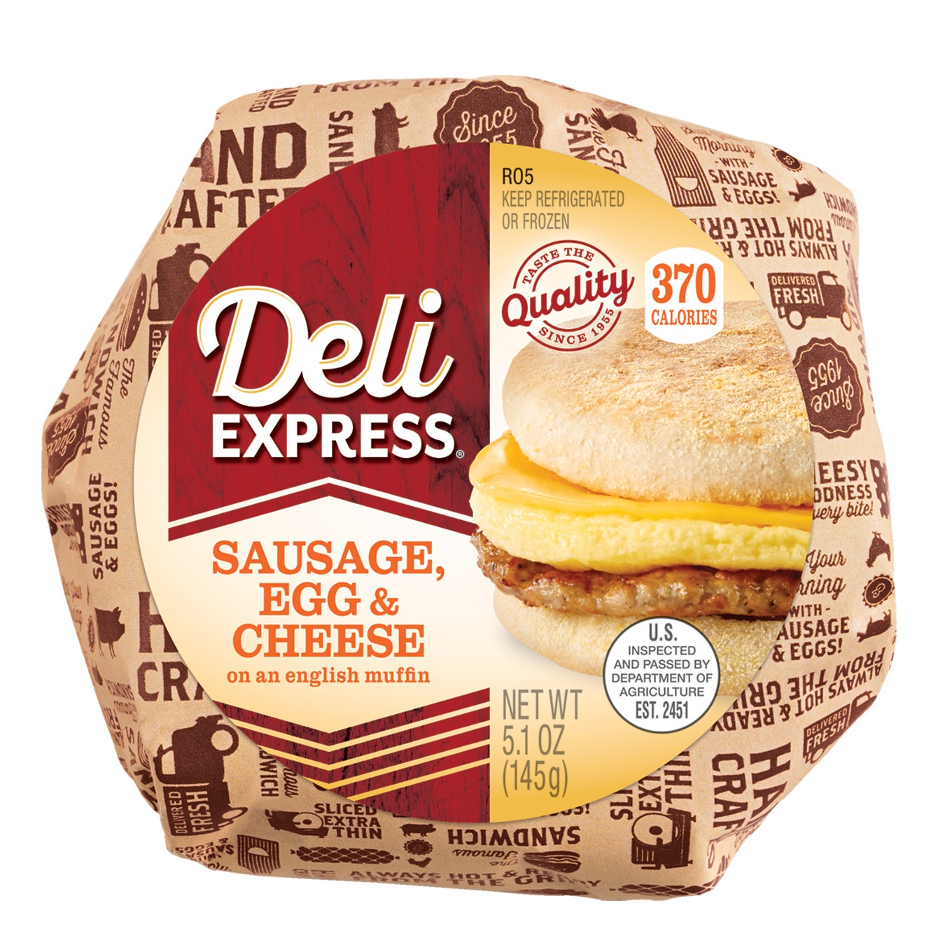 Deliexpres Sausage, Egg & Cheese English Muffin