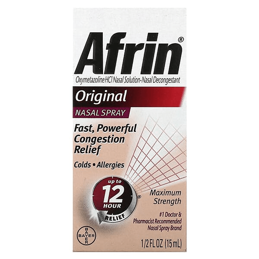 Afrin Original Maximum Strength 12 Hour Nasal Congestion Relief Spray