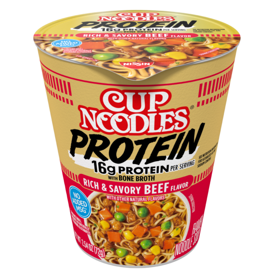 Nissin Cup Noodles Protein Rich & Savory Beef