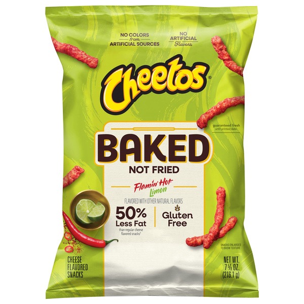 Cheetos Baked Flamin' Hot Limon Cheese Flavored Snacks - 7.62 Ounce