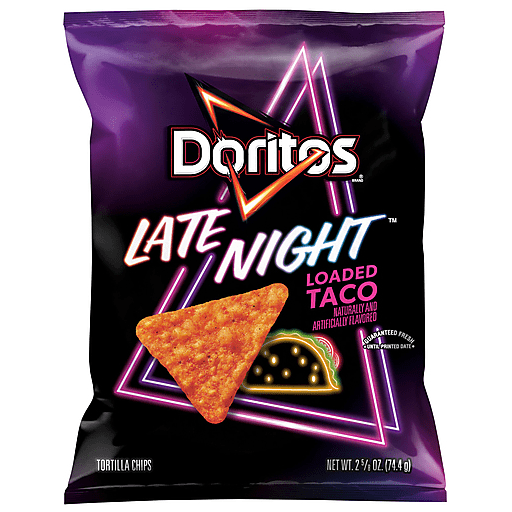 Doritos Tortilla Chips Late Night Loaded Taco Flavored