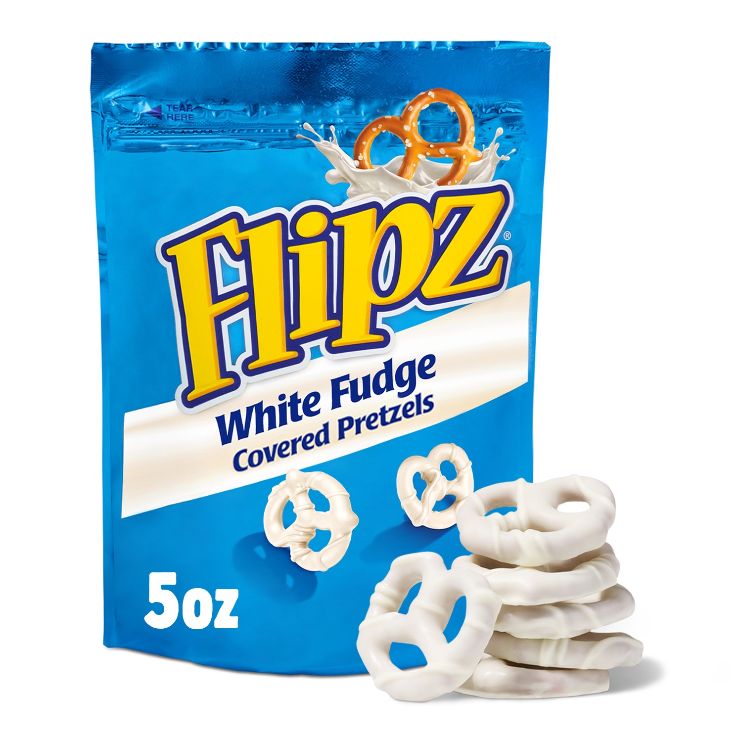 Flipz White Fudge Covered Pretzels - 5 Ounce