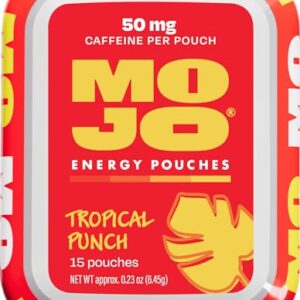 Mojo Energy Pouches, Tropical Punch Flavor, 50 Mg Per Caffeine Pouch