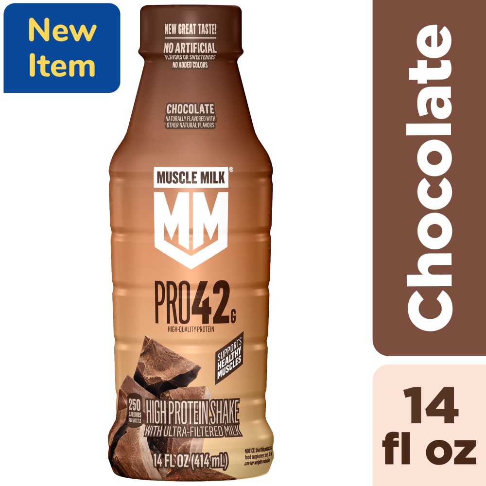 Muscle Milk Pro Chocolate High Protein Shake Bottle
