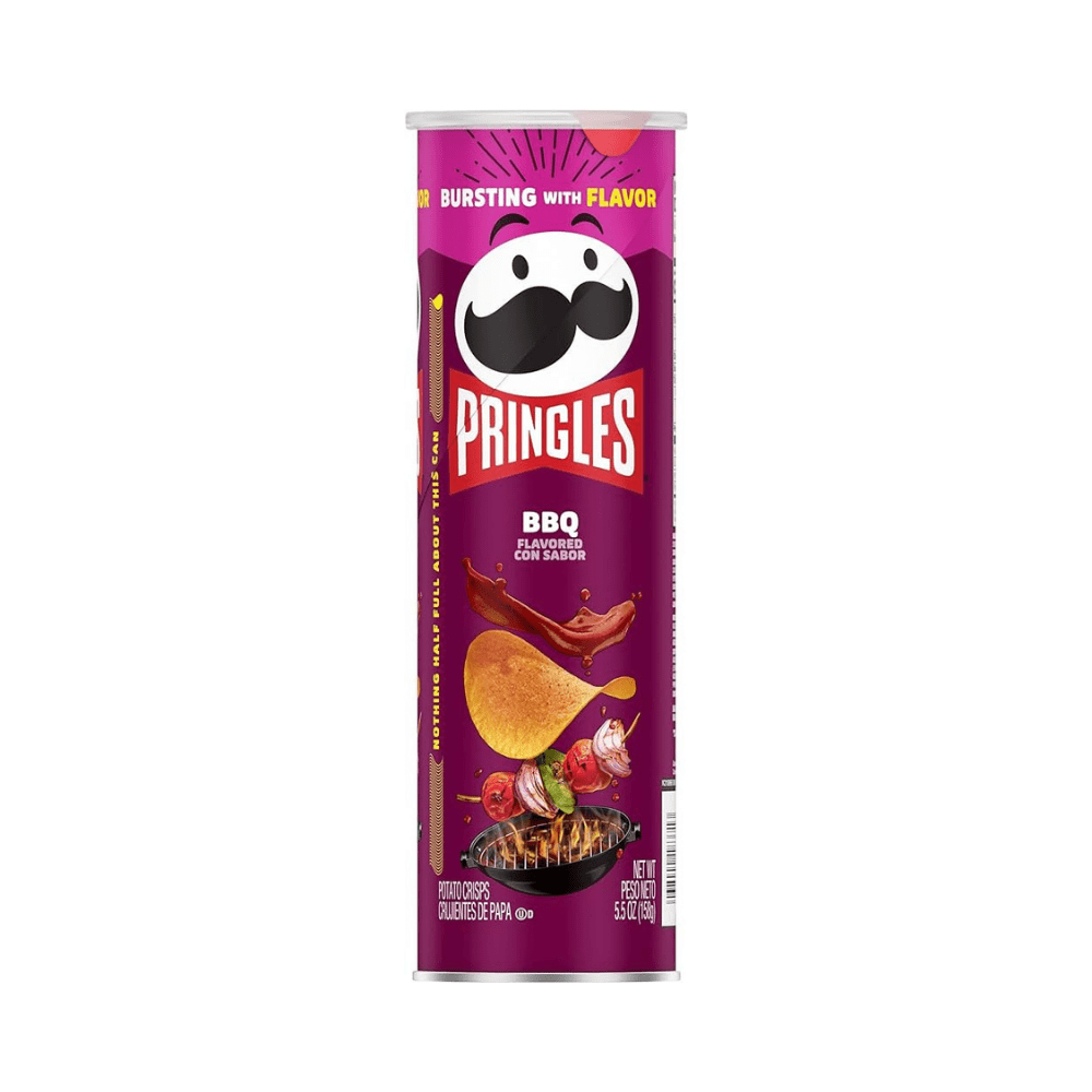 Pringles BBQ Potato Crisps Chips, Lunch Snacks