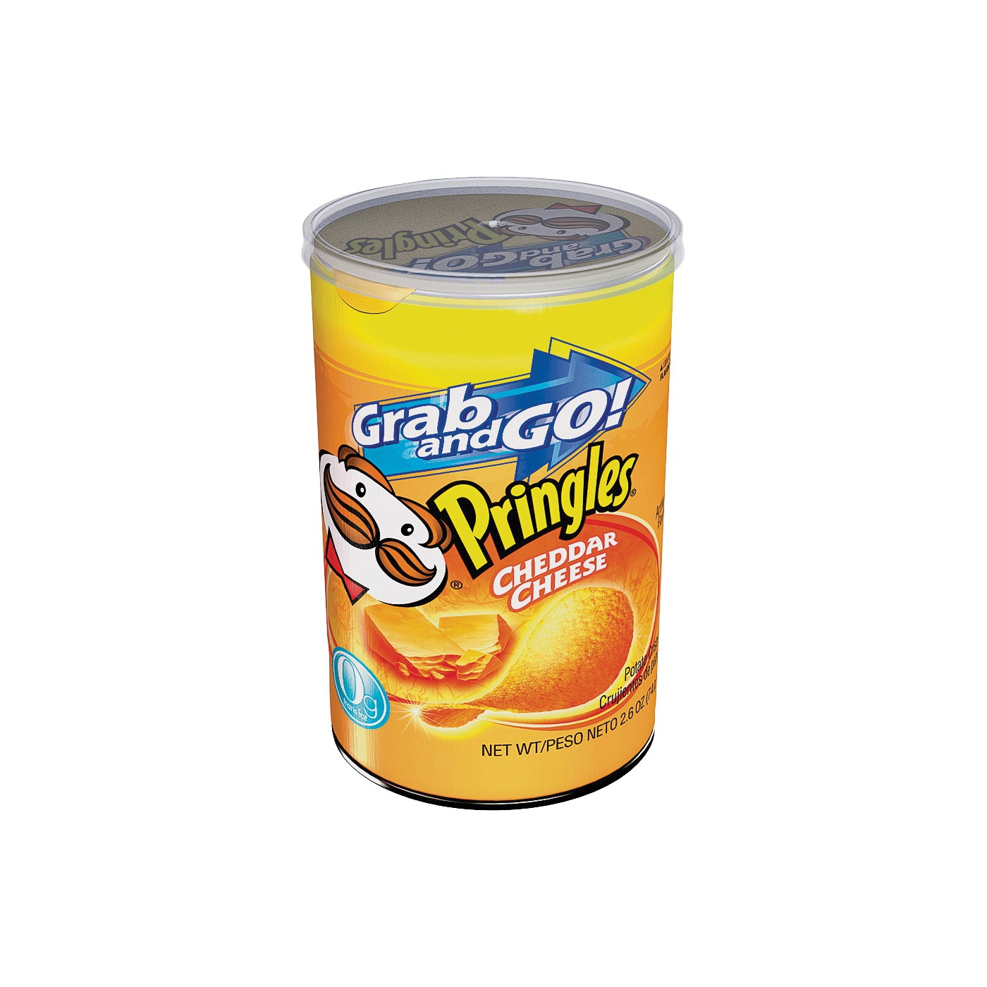 Pringles Potato Crisps Chips, Cheddar Cheese, Grab N' Go Snack Pack - 2.5 Ounce