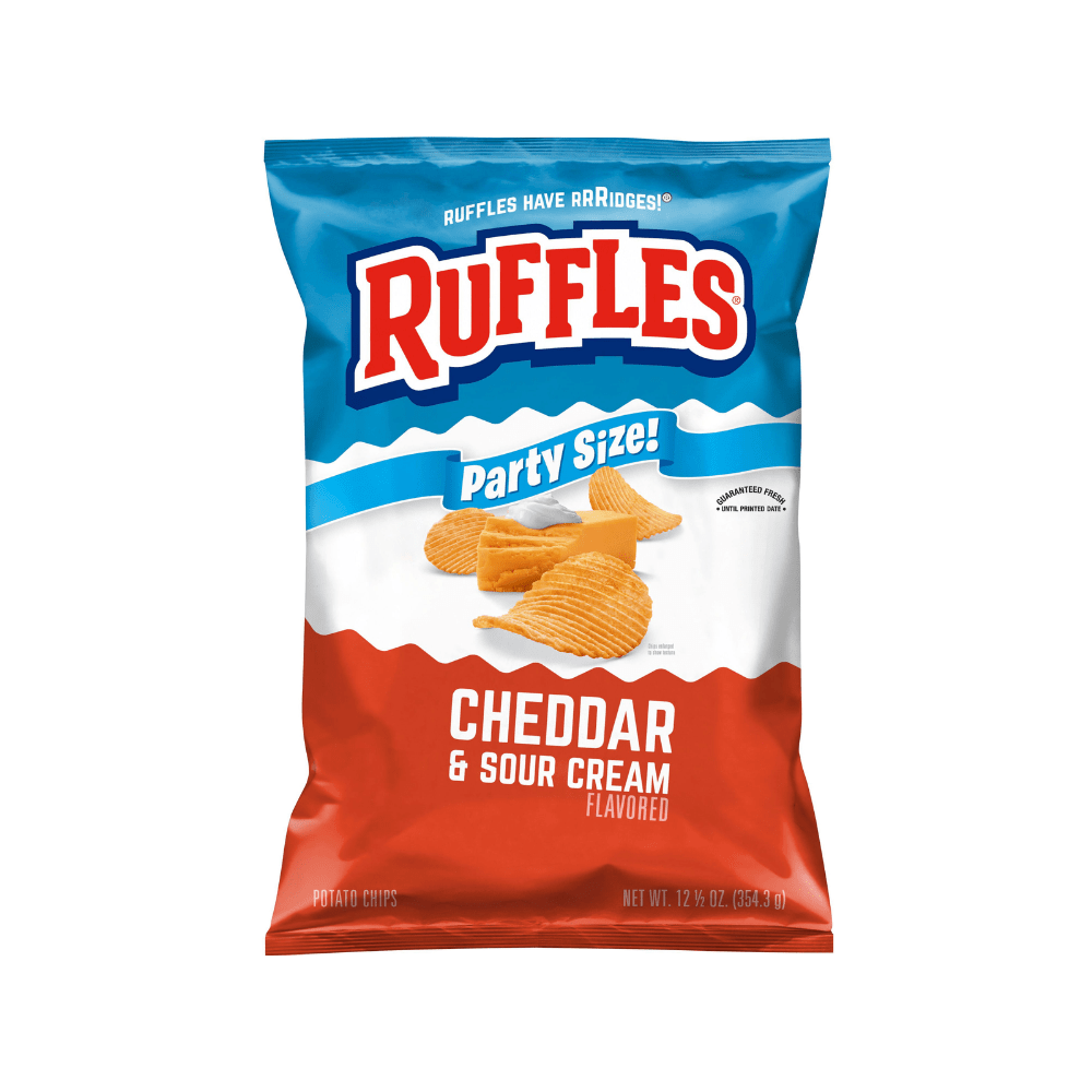 Ruffles Cheddar & Sour Cream Potato Chips, 8 Ounce