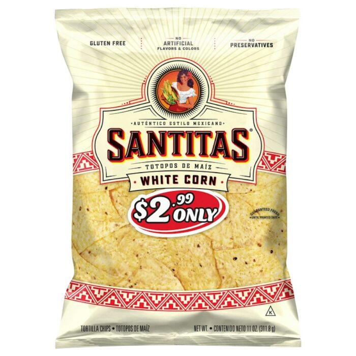 Santitas Tortilla Chips White Corn - 11 Ounce