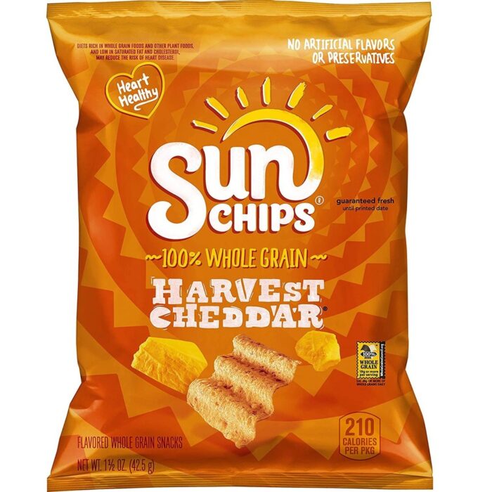 SunChips Whole Grain Snacks Harvest Cheddar 1.5 Oz SunChips Whole Grain Snacks Harvest Cheddar 1.5 Oz
