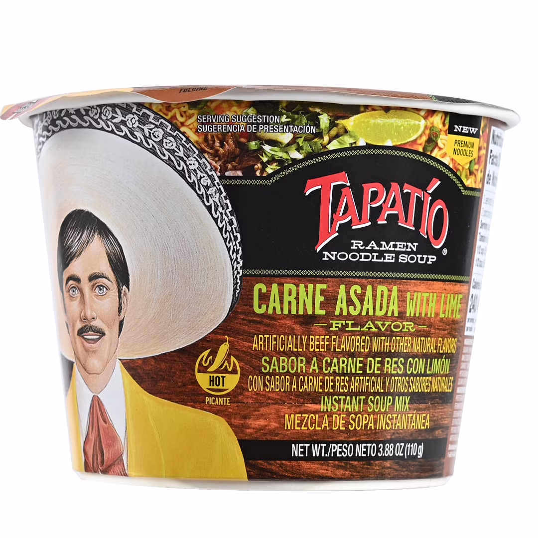 Tapatio Spicy Carne Asada Flavor Ramen Bowl, 3.8oz 1 Pack