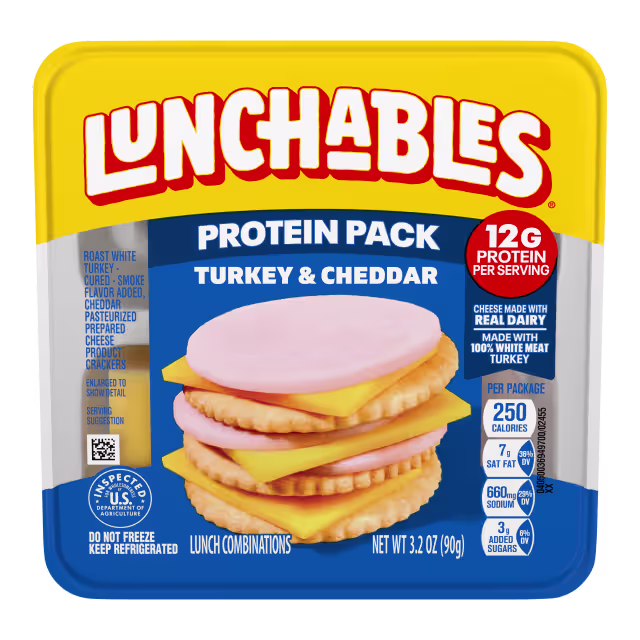 Lunchables Turkey & Cheddar Protein Pack 3.2OZ