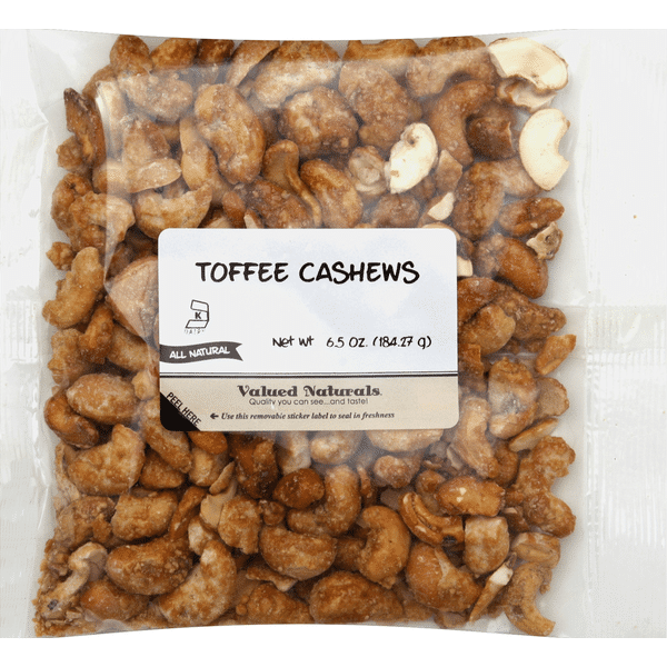 Valued Naturals Toffee Cashews 6.5 oz