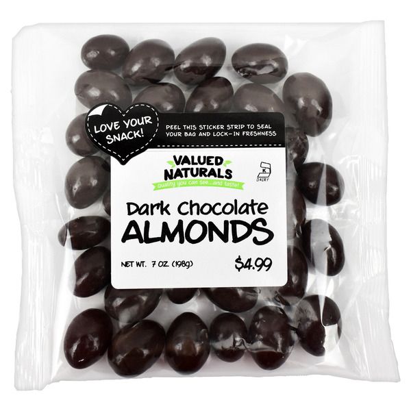 Valued Naturals Dark Chocolate Almonds 7 oz