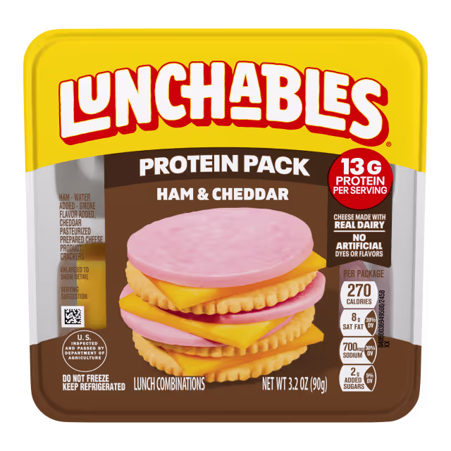 Lunchables Ham & Cheddar Protein Pack 3.2OZ