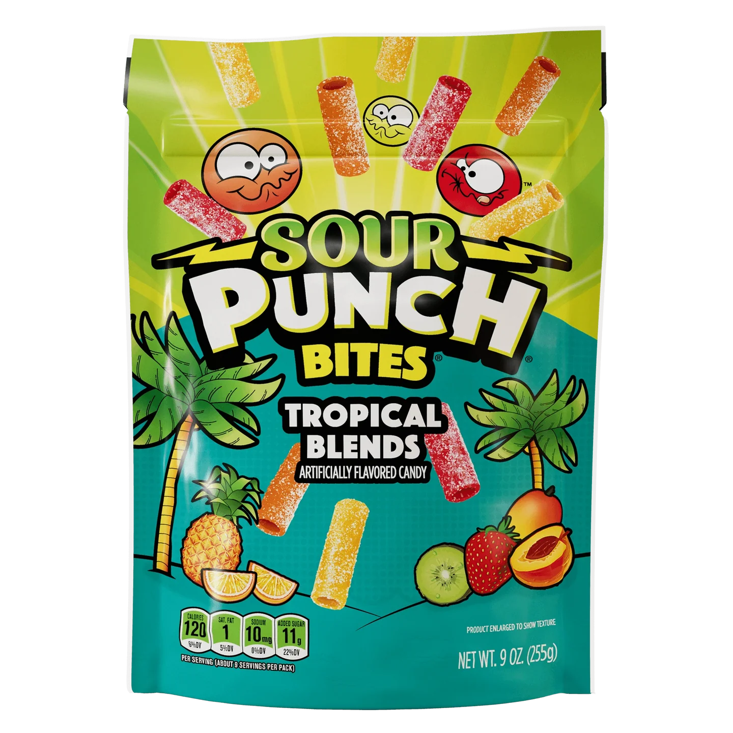 Sour Punch Bites Tropical Flavors, 9oz Bag