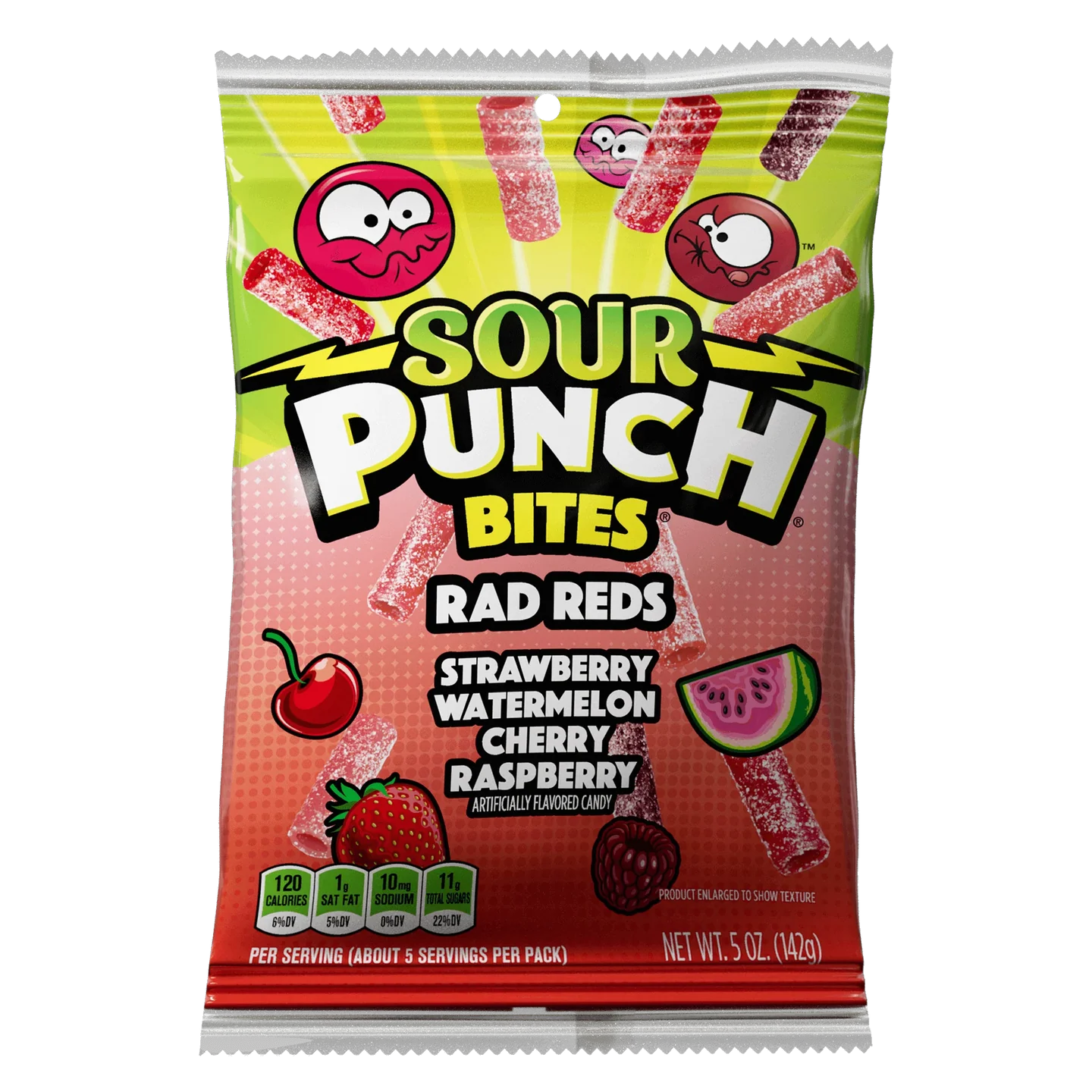 Sour Punch Bites Rad Reds Candy, 5oz Bag