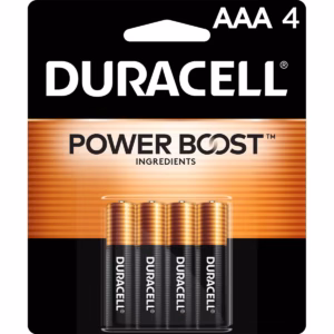 Duracell Coppertop AAA Batteries - 4 Pack Alkaline Battery